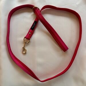 Kate Spade‎ New York Red & Pink Stripe Dog Leash Gold Hardware
